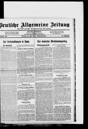 Deutsche allgemeine Zeitung on Jul 12, 1920