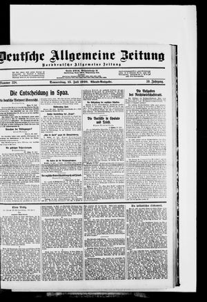 Deutsche allgemeine Zeitung vom 15.07.1920