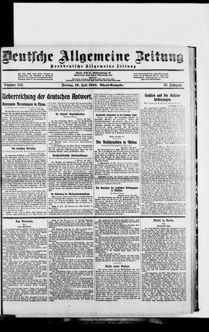 Deutsche allgemeine Zeitung vom 16.07.1920