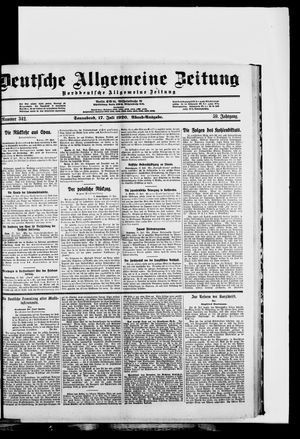 Deutsche allgemeine Zeitung vom 17.07.1920
