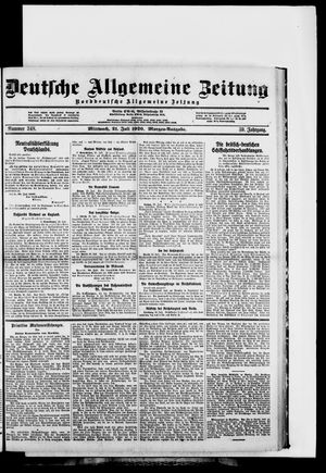 Deutsche allgemeine Zeitung vom 21.07.1920