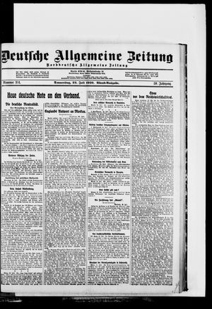 Deutsche allgemeine Zeitung vom 22.07.1920