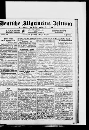 Deutsche allgemeine Zeitung vom 25.07.1920