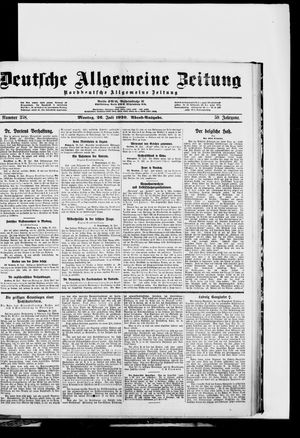 Deutsche allgemeine Zeitung vom 26.07.1920