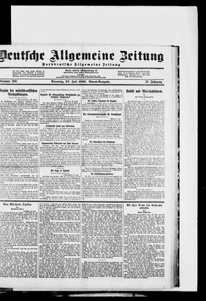 Deutsche allgemeine Zeitung vom 27.07.1920