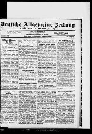 Deutsche allgemeine Zeitung vom 29.07.1920