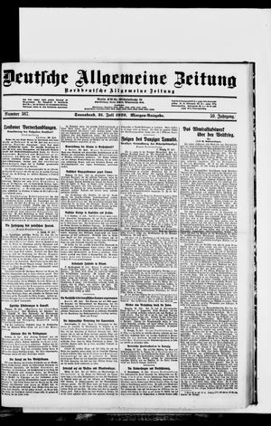 Deutsche allgemeine Zeitung vom 31.07.1920