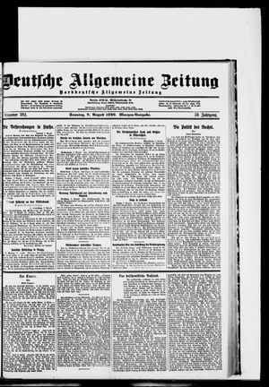 Deutsche allgemeine Zeitung on Aug 8, 1920