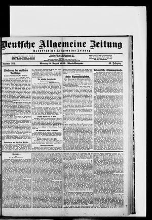 Deutsche allgemeine Zeitung on Aug 9, 1920