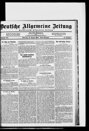 Deutsche allgemeine Zeitung vom 10.08.1920