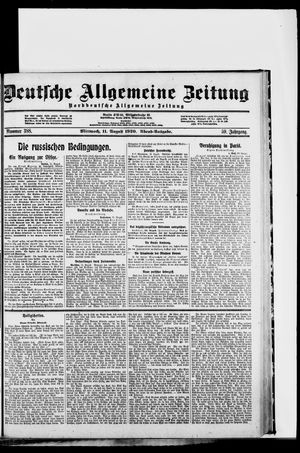 Deutsche allgemeine Zeitung vom 11.08.1920