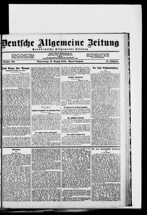 Deutsche allgemeine Zeitung vom 12.08.1920