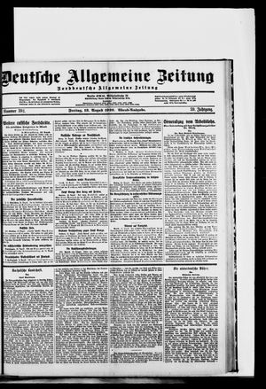 Deutsche allgemeine Zeitung vom 13.08.1920