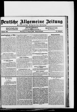 Deutsche allgemeine Zeitung vom 17.08.1920