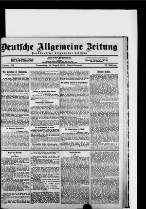 Deutsche allgemeine Zeitung vom 19.08.1920