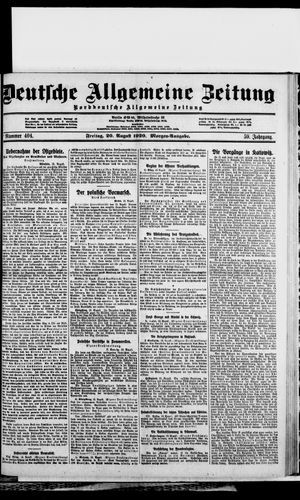 Deutsche allgemeine Zeitung vom 20.08.1920