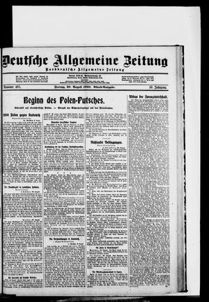 Deutsche allgemeine Zeitung vom 20.08.1920