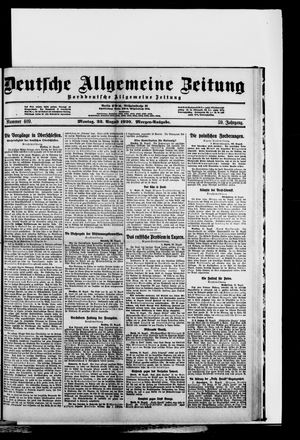 Deutsche allgemeine Zeitung vom 23.08.1920