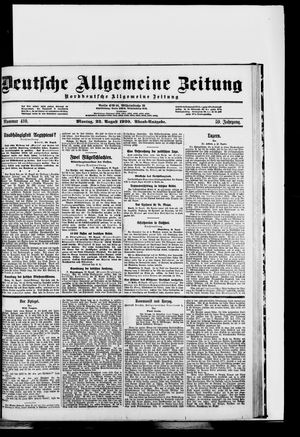 Deutsche allgemeine Zeitung on Aug 23, 1920