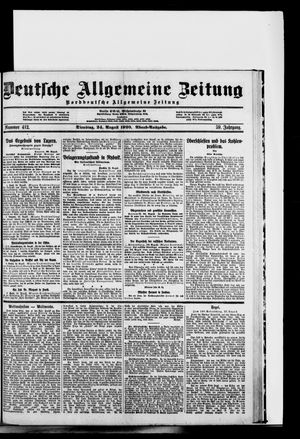 Deutsche allgemeine Zeitung vom 24.08.1920
