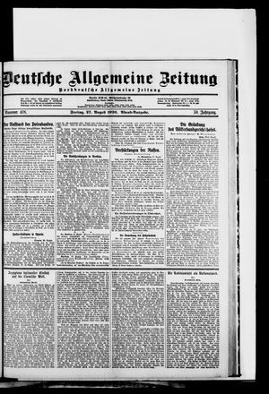 Deutsche allgemeine Zeitung vom 27.08.1920
