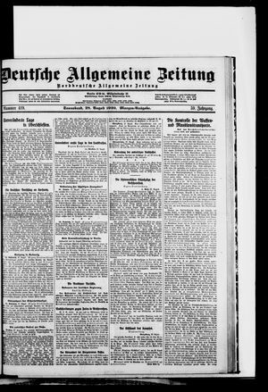 Deutsche allgemeine Zeitung vom 28.08.1920