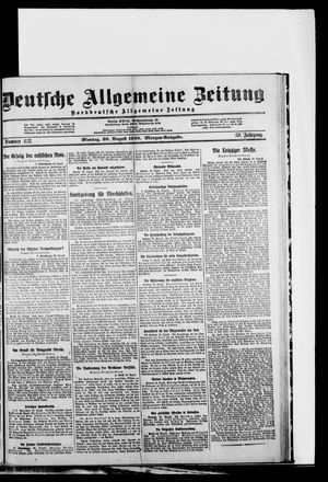 Deutsche allgemeine Zeitung vom 30.08.1920