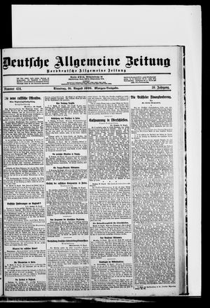 Deutsche allgemeine Zeitung vom 31.08.1920