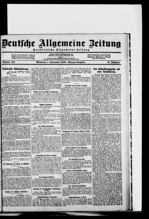 Deutsche allgemeine Zeitung vom 01.09.1920