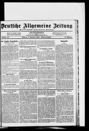 Deutsche allgemeine Zeitung vom 05.09.1920