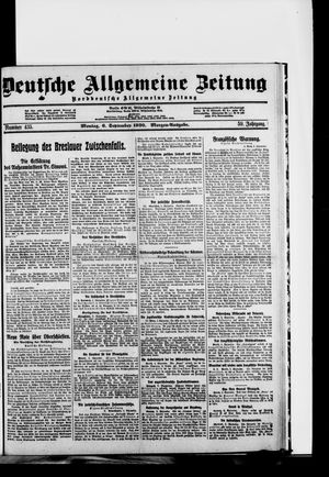 Deutsche allgemeine Zeitung vom 06.09.1920