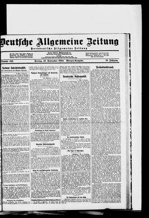 Deutsche allgemeine Zeitung vom 10.09.1920