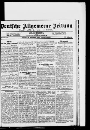 Deutsche allgemeine Zeitung vom 10.09.1920