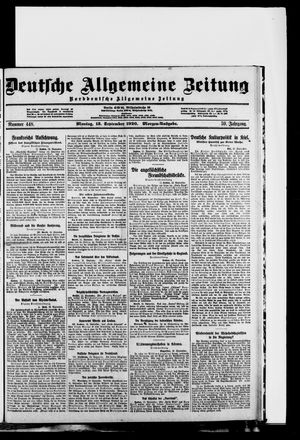 Deutsche allgemeine Zeitung vom 13.09.1920