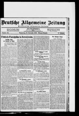 Deutsche allgemeine Zeitung vom 16.09.1920