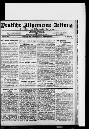 Deutsche allgemeine Zeitung on Sep 16, 1920