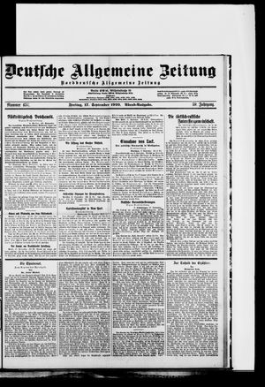 Deutsche allgemeine Zeitung vom 17.09.1920