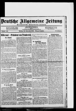 Deutsche allgemeine Zeitung on Sep 24, 1920