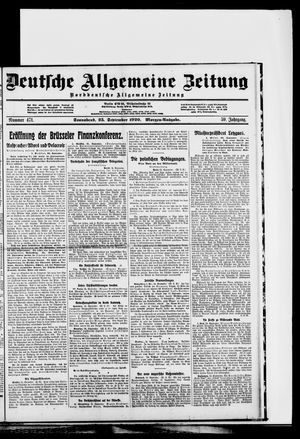 Deutsche allgemeine Zeitung vom 25.09.1920