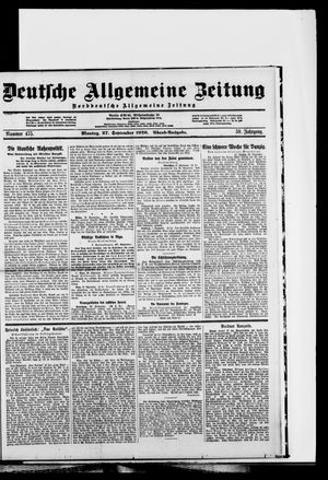 Deutsche allgemeine Zeitung vom 27.09.1920