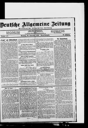 Deutsche allgemeine Zeitung vom 28.09.1920