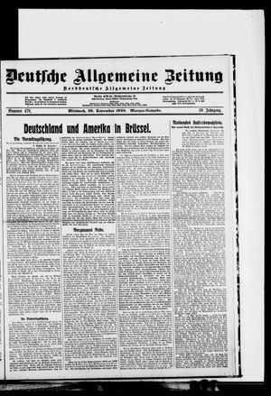 Deutsche allgemeine Zeitung vom 29.09.1920