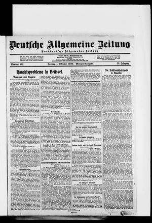 Deutsche allgemeine Zeitung vom 01.10.1920