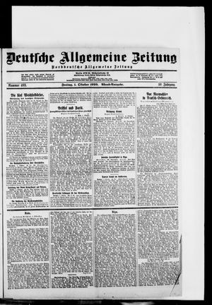 Deutsche allgemeine Zeitung vom 01.10.1920
