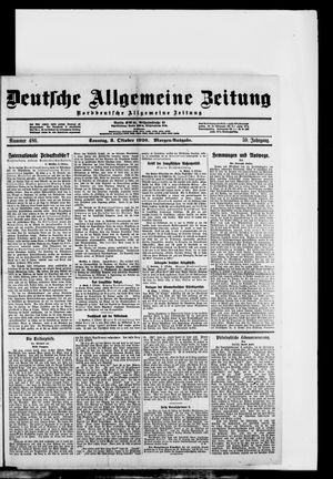Deutsche allgemeine Zeitung on Oct 3, 1920