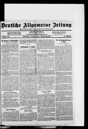Deutsche allgemeine Zeitung vom 05.10.1920