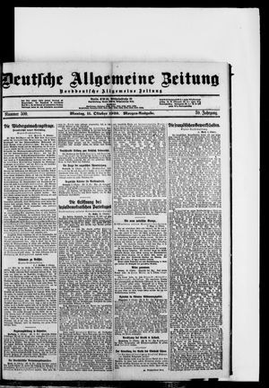 Deutsche allgemeine Zeitung vom 11.10.1920