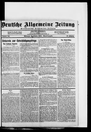 Deutsche allgemeine Zeitung on Oct 13, 1920