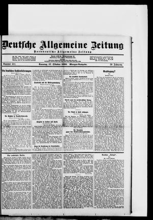 Deutsche allgemeine Zeitung vom 17.10.1920