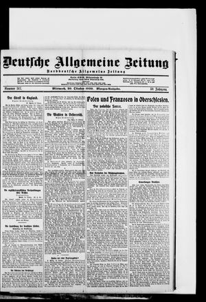 Deutsche allgemeine Zeitung on Oct 20, 1920